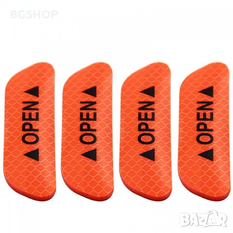 4бр. Светлоотразителнни стикери Open за Автомобил - Оранжево, снимка 2 - Аксесоари и консумативи - 33882654