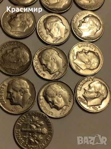 ОNE DIME 1962-1993 г., снимка 2 - Нумизматика и бонистика - 51161149