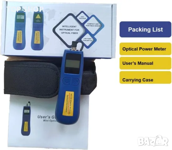 Optical Power Meter -70 до +10dBm / Fiber light meter, снимка 2 - Гедорета - 49157086