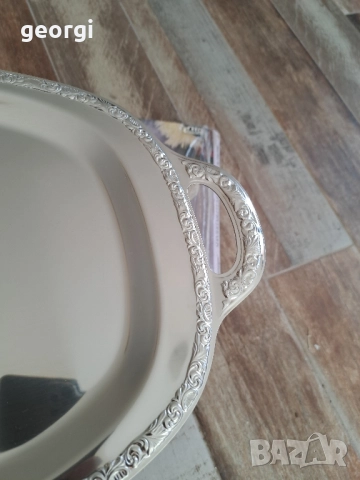 иноксово плато WMF 8/2, снимка 3 - Прибори за хранене, готвене и сервиране - 51765011