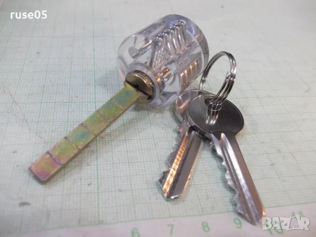 Ключалка прозрачна с два ключа нова, снимка 9 - Други стоки за дома - 49241616