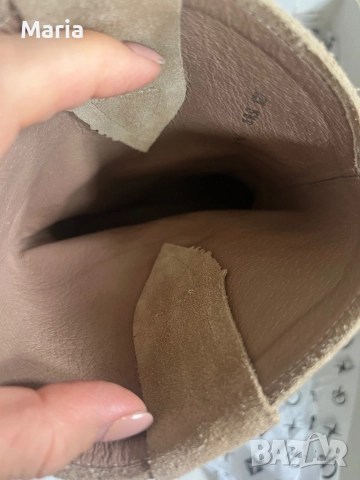 Боти естествен набук и естествена кожа от вътре, снимка 4 - Дамски боти - 52053647