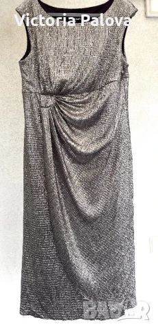 Коктейлна златисто- сребриста  рокля  LAURA , снимка 3 - Рокли - 50506890