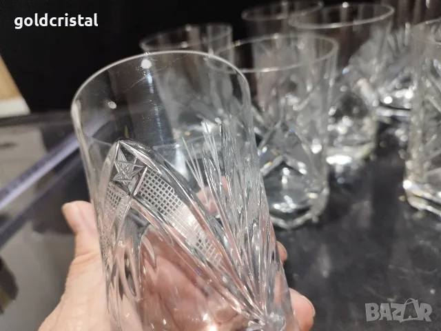 Кристални чаши за вода , снимка 5 - Антикварни и старинни предмети - 33186369