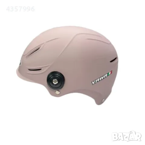 Каска мото PA523 с визьор, опушен розов мат