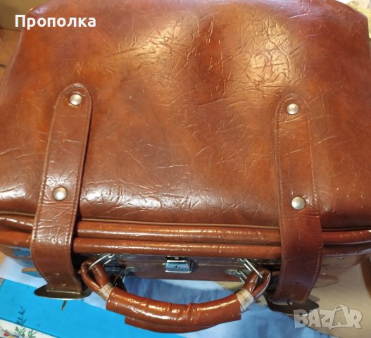 Красиви, впечатляващи, ретро куфар и пътна чанта, снимка 6 - Куфари - 42763967