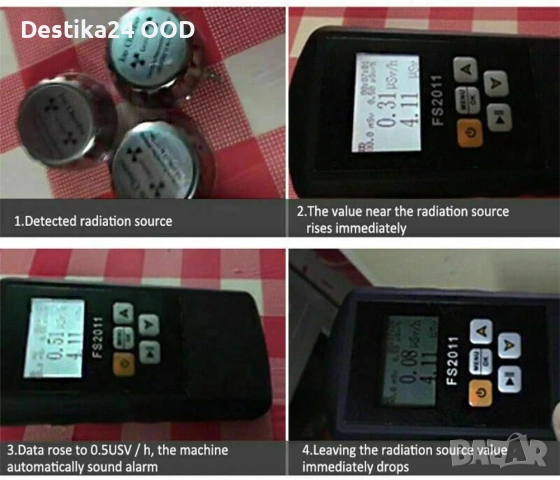 Гайгеров брояч FS2011 детектор за радиация дозиметър, снимка 6 - Други инструменти - 53955059