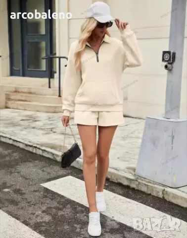 Дамски едноцветен комплект от две части, 7цвята , снимка 11 - Комплекти - 47397954