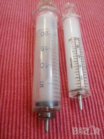 Стари стъклени спринцовки. , снимка 2 - Колекции - 30199470