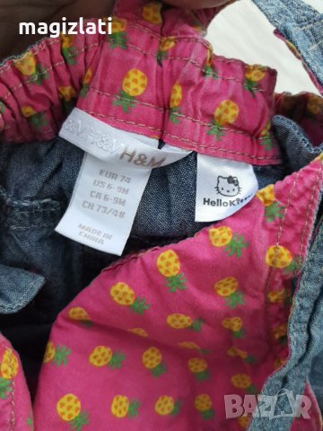 Дънков гащеризон H&M и боди F&F 6-9 месеца, снимка 7 - Бебешки гащеризони - 29526048