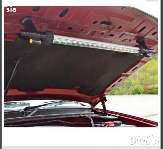 Работна лампа, Акумулаторен LED фенер, подвижна работна лампа, 107см.