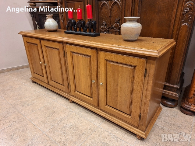 Луксозен комод, скрин, бюфет, шкаф дъб, снимка 3 - Шкафове - 52711960
