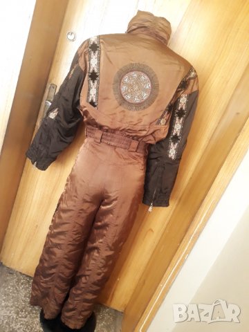 Нов Шоколадово-черен зимен ски гащеризон със златисти елементи С, снимка 7 - Спортни екипи - 35087831