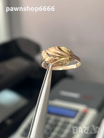 Златен пръстен 14 карата, снимка 4 - Пръстени - 50904248