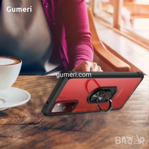 Samsung Galaxy S20 FE / S20 lite / S20 Fan Edition Хибриден гръб с метален пръстен , снимка 3 - Калъфи, кейсове - 30690122