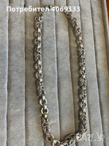 Кралска плетка Сребърен ланец 91.6гр 60см 