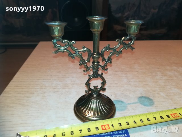 кокетен свещник мед/месинг 0912202029, снимка 2 - Колекции - 31069339