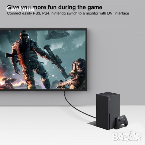 BENFEI DVI към HDMI двупосочен DVI(DVI-D) към HDMI мъжки към женски адаптер с позлатени конектори, снимка 7 - Кабели и адаптери - 40118248