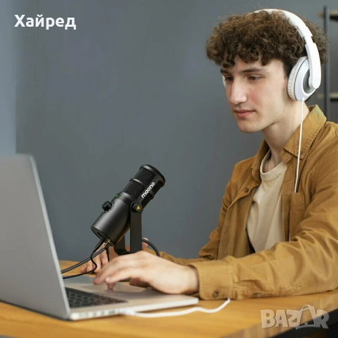 Нов Maono PD400X Подкаст микрофон, снимка 12 - Микрофони - 54196867