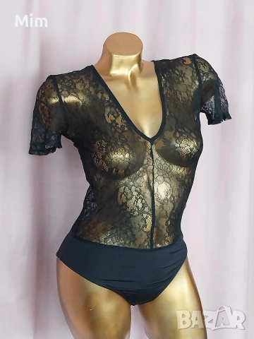 ZARA S/M Черни ,дантелени ,бодита , снимка 7 - Корсети, бюстиета, топове - 54273759