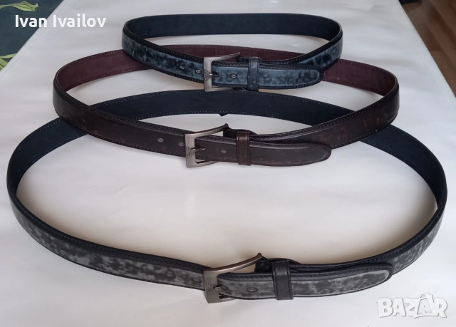Стилен мъжки колан (Еко кожа) – 3 цвята / Всички размери до 140 см