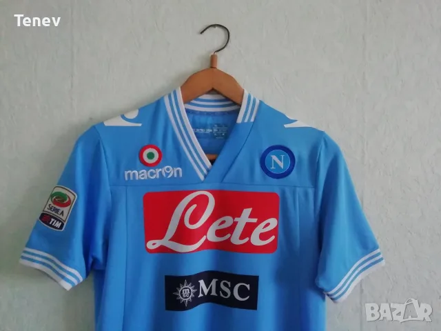 Napoli Hamsik оригинална мачова тениска фланелка екип Наполи Хамшик Macron , снимка 4 - Тениски - 46635635