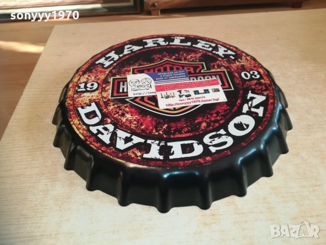 harley davidson-35x4см капачка за стена 1411201617, снимка 4 - Колекции - 30786625