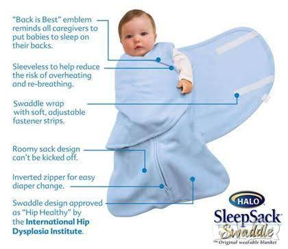 Чувал за повиване 0-3 месеца HALO Sleepsack Swaddle, снимка 2 - Спални чували за бебета и деца - 44616365