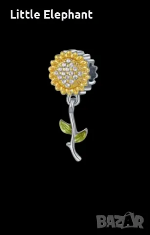 Sale Сребърен висящ елемент Пандора"Sunflower"/нов, снимка 1