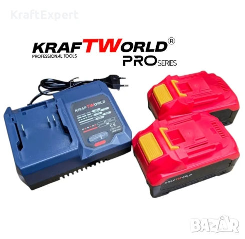 KraftWorld 2в1 Акумулаторен Комплект – Ударен Винтоверт и Мини Резачка с 2 Батерии, снимка 6 - Винтоверти - 50474357