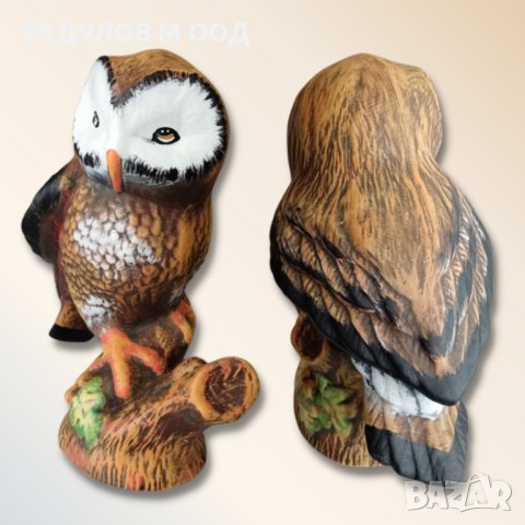 Градинска фигура керамика Сова / 1869, снимка 3 - Градински мебели, декорация  - 44291296