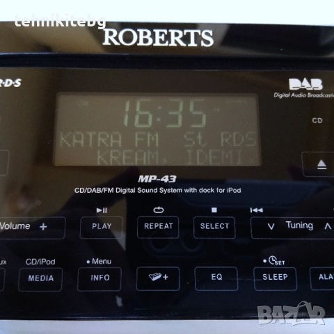 ⭐⭐⭐ ROBERTS MP-43 ⭐⭐⭐ Английска дизайнерска система със CD/DAB/FM/iPod и тъч бутони, снимка 5 - Аудиосистеми - 43384630