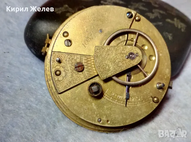 МЕХАНИЗЪМ от РЯДЪК МОДЕЛ СТАР ВИКТОРИАНСКИ ДЖОБЕН ЧАСОВНИК с ПОРЦЕЛАНОВ РИМСКИ ЦИФЕРБЛАТ 24465, снимка 2 - Антикварни и старинни предмети - 48623545