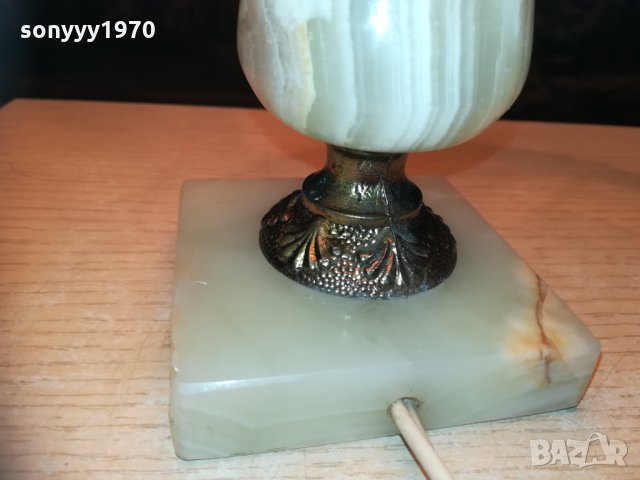 мрамор мед/месинг-антик лампа от франция 1702211035, снимка 2 - Колекции - 31846773