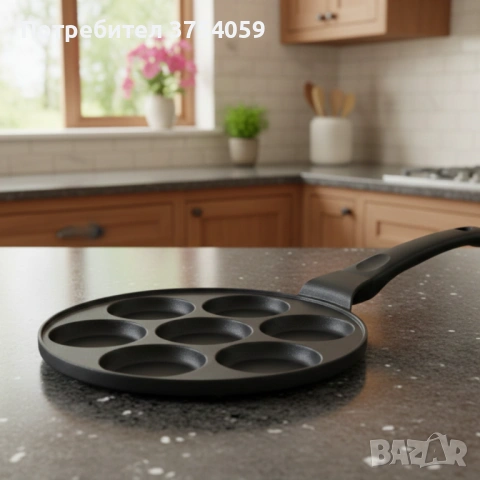 Тиган за 7 палачинки Ø28 см Cheffinger – мраморно незалепващо покритие, индукционен, снимка 4 - Съдове за готвене - 53174665