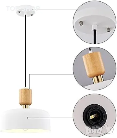 Нова Модерна висяща лампа Кухня Дневна Спалня Осветление стая Абажур, снимка 6 - Лампи за таван - 49567169