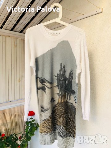 Дизайнерски италиански пуловер ZUCCHERO, снимка 2 - Блузи с дълъг ръкав и пуловери - 30701343