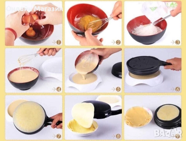 12м Гаранция Електрически тиган за палачинки , снимка 4 - Друга електроника - 52573787