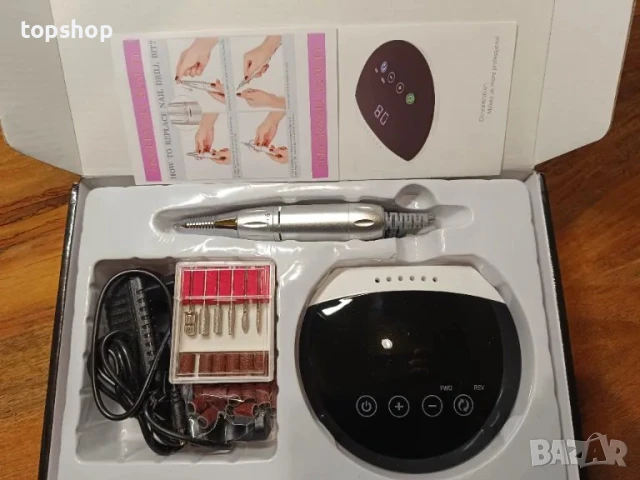 НОВА професионална пила за нокти ENGERWALL S20 35000RPM, 35W, ниско ниво на шум и ниски вибрации..., снимка 6 - Продукти за маникюр - 50552496