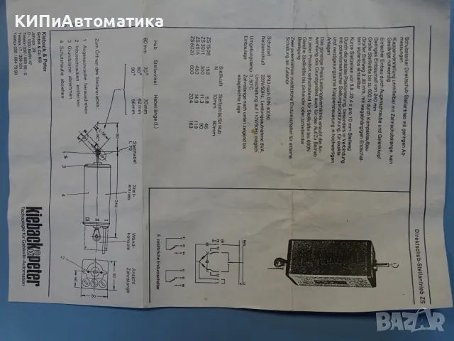 електромеханичен модул Kieback& Peter typ ZS1506/SO drive control modul box, снимка 7 - Резервни части за машини - 47789130