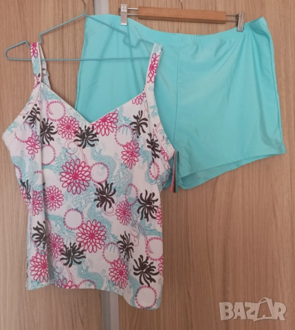 Нов комплект бански танкини с боксерки