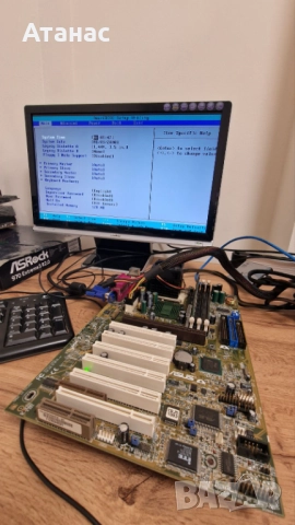 ASUS CUSL2  Socket 370 + Celeron 633Mhz BOX + 128 SDR RAM, снимка 6 - Дънни платки - 52065033