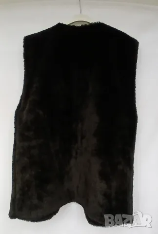 Черен елек от еко кожа. Макси., снимка 3 - Елеци - 49931796