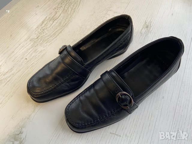 Италиански черни дамски обувки Frau естествена кожа номер 37, снимка 7 - Дамски ежедневни обувки - 31709203