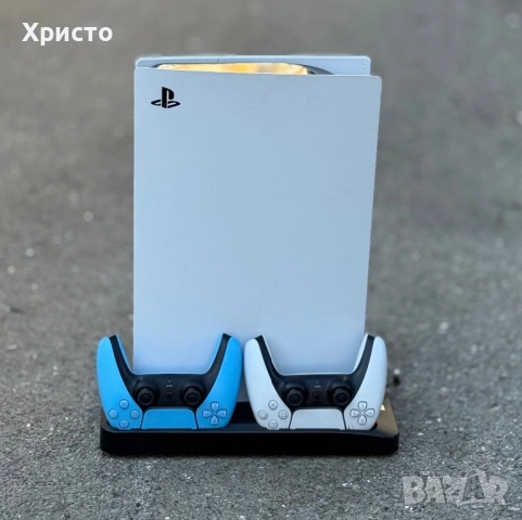 Конзола Sony PlayStation 5, PS5 825 GB SSD + 2 контролера + 9 игри + станция , снимка 3 - PlayStation конзоли - 52909606