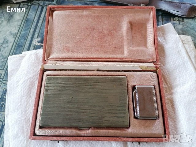 Колекционерска посребрена табакера PV. Alpakka