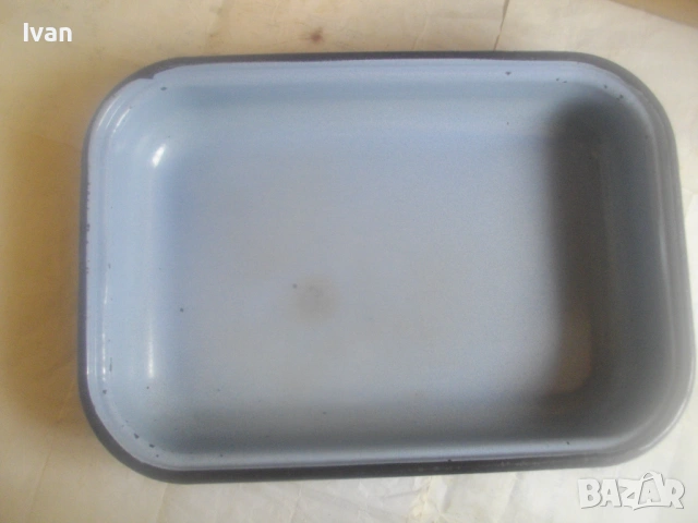 НОВА БЪЛГАРСКА голяма ТАВА ЗА АГНЕ от старото качество на Соц НРБ ЕМАЙЛИРАНА 67см/47см/13см, снимка 2 - Съдове за готвене - 54072378