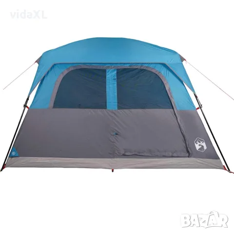 vidaXL Семейна палатка кабина, 6-местна, синя, водоустойчива, снимка 6 - Палатки - 56148310