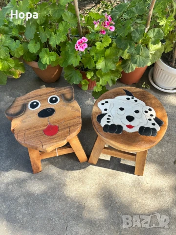 Столче / Табуретка от тиково дърво