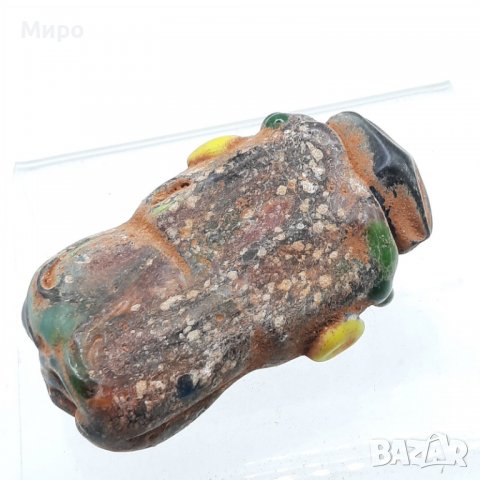 РЕПЛИКА ДРЕВЕН ФИНИКИЙСКИ МЕДАЛЬОН ТАЛИСМАН АМУЛЕТ СТЪКЛО МОЗАЙКА , снимка 2 - Антикварни и старинни предмети - 37921529